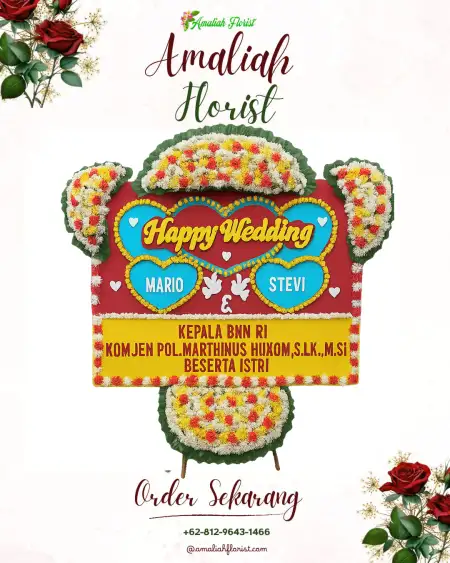 Papan Bunga Pernikahan Mazo